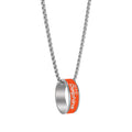 Miami Dolphins Necklace Fashion Ring Pendant Silver-0