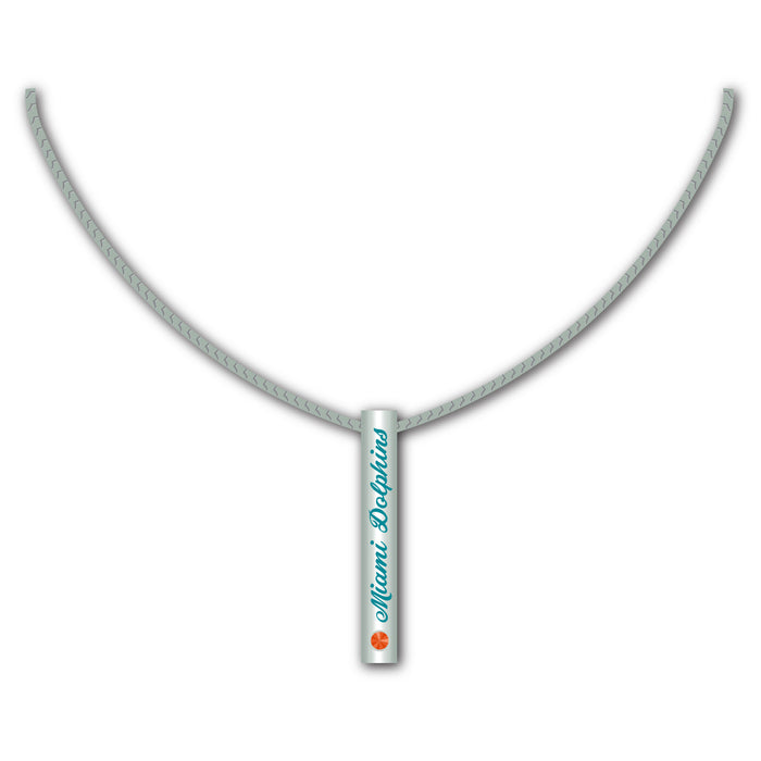 Miami Dolphins Necklace Silver Bar-0