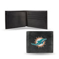 Miami Dolphins Wallet Billfold Leather Embroidered Black Alternate-0