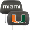 Miami Hurricanes Headrest Covers FanMats Special Order-0