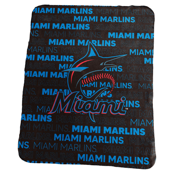 Miami Marlins Blanket 50x60 Fleece Classic-0
