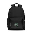 Michigan State Spartans Backpack Campus Laptop Black With Gray-0