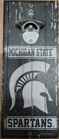 Michigan State Spartans Sign Wood 5x11 Bottle Opener Alternate-0