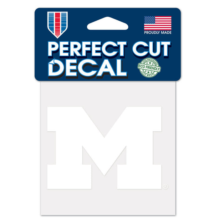 Michigan Wolverines Decal 4x4 Perfect Cut White - Special Order-0