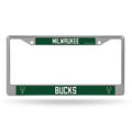 Milwaukee Bucks License Plate Frame Chrome Printed Insert Special Order-0