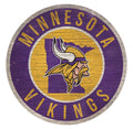 Minnesota Vikings Sign Wood 12 Inch Round State Design-0