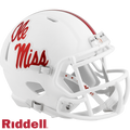 Mississippi Rebels Helmet Riddell Replica Mini Speed Style White-0