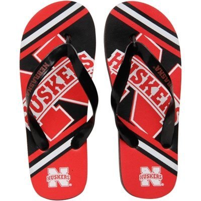 Nebraska Cornhuskers Flip Flop - Unisex Big Logo - (1 Pair) - S-0