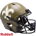 New Orleans Saints Helmet Riddell Replica Full Size Speed Style Salute To Service-0