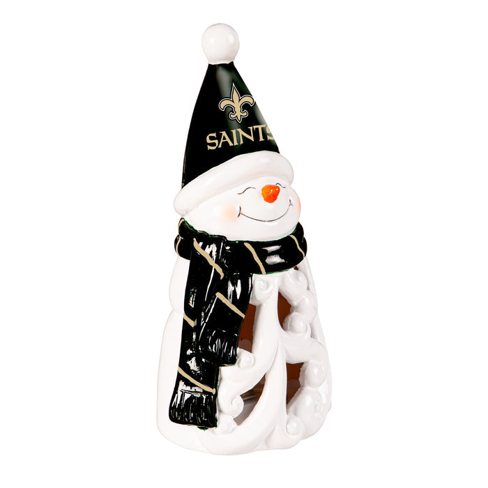 New Orleans Saints Statue 8 Inch LED Snowman-0