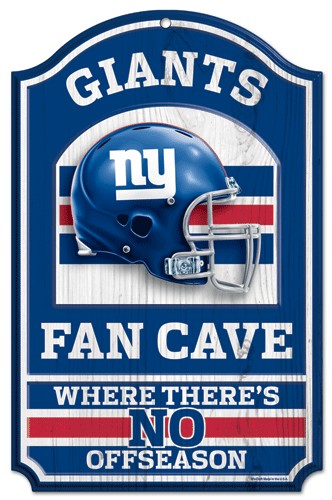 New York Giants Sign 11x17 Wood Fan Cave Design-0