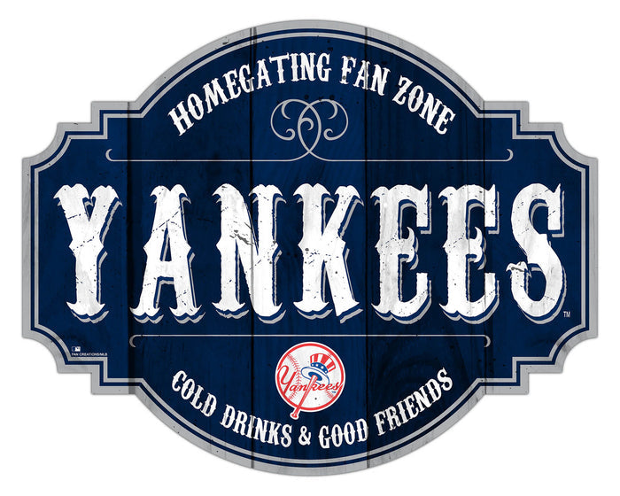 New York Yankees Sign Wood 12 Inch Homegating Tavern-0