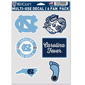 North Carolina Tar Heels Decal Multi Use Fan 6 Pack-0