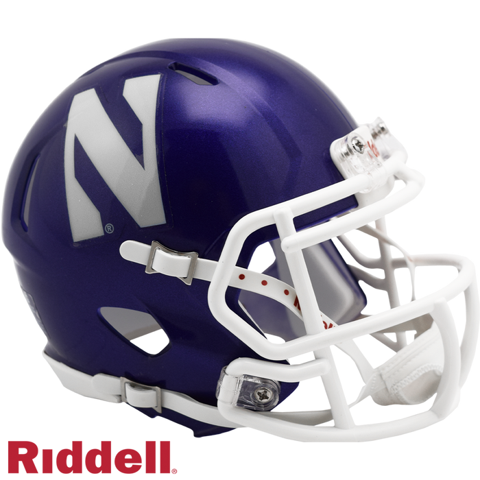 Northwestern Wildcats Helmet Riddell Replica Mini Speed Style Purple-0