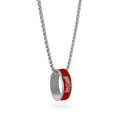 Ohio State Buckeyes Necklace Fashion Ring Pendant Silver-0