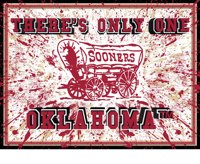 Oklahoma Sooners 3D Art Print 12x16 Splatter-0