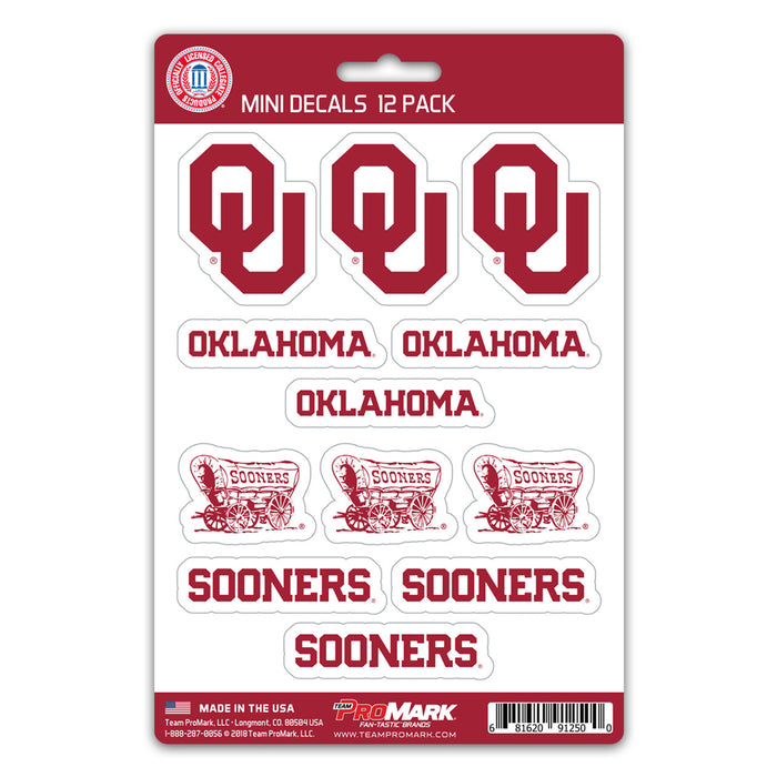 Oklahoma Sooners Decal Set Mini 12 Pack-0