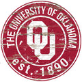 Oklahoma Sooners Wood Sign - 24" Round - Special Order-0