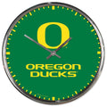 Oregon Ducks Clock Round Wall Style Chrome - Periodic Restock-0