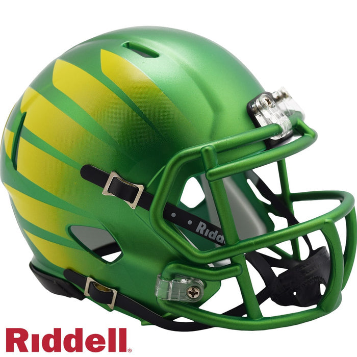 Oregon Ducks Helmet Riddell Replica Mini Speed Style Green with Wings-0