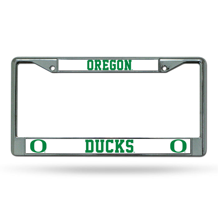 Oregon Ducks License Plate Frame Chrome-0