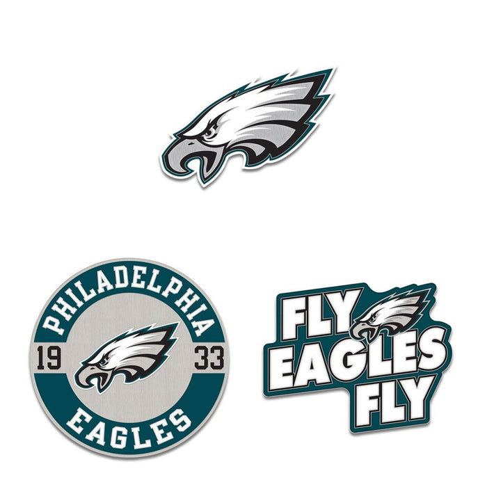 Philadelphia Eagles Enamel Pin Set 3 Piece-0