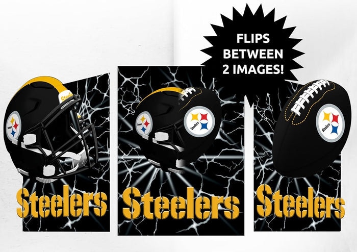 Pittsburgh Steelers 3D Art Print 12x16 Lightning Flip-0