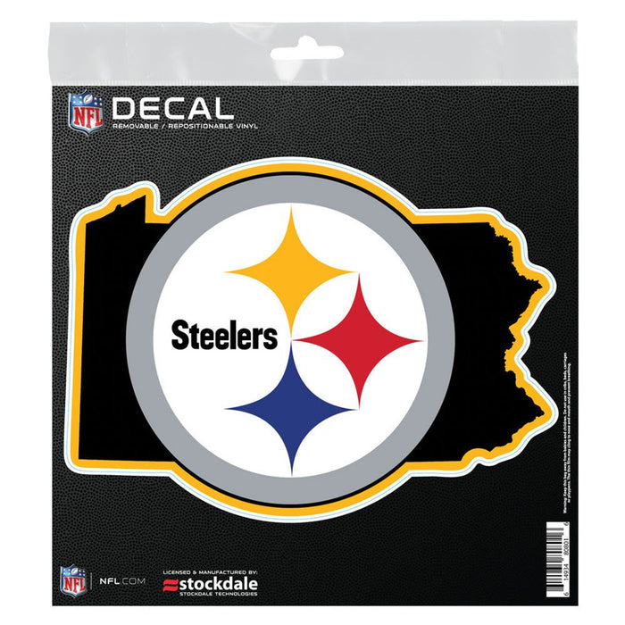 Pittsburgh Steelers Decal 6x6 All Surface State Shape - Special Order-0
