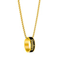 Pittsburgh Steelers Necklace Fashion Ring Pendant Gold-0