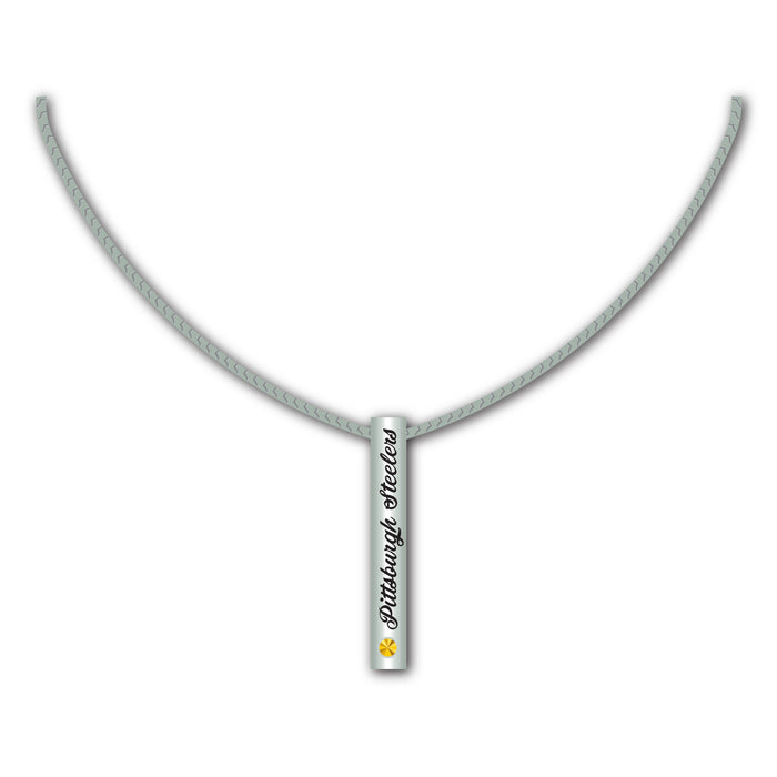 Pittsburgh Steelers Necklace Silver Bar-0