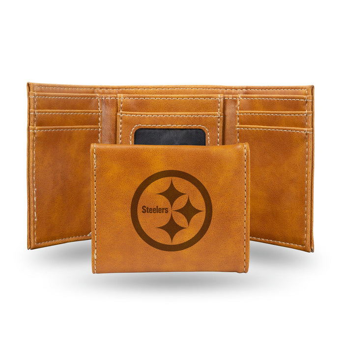 Pittsburgh Steelers Wallet Trifold Laser Engraved-0