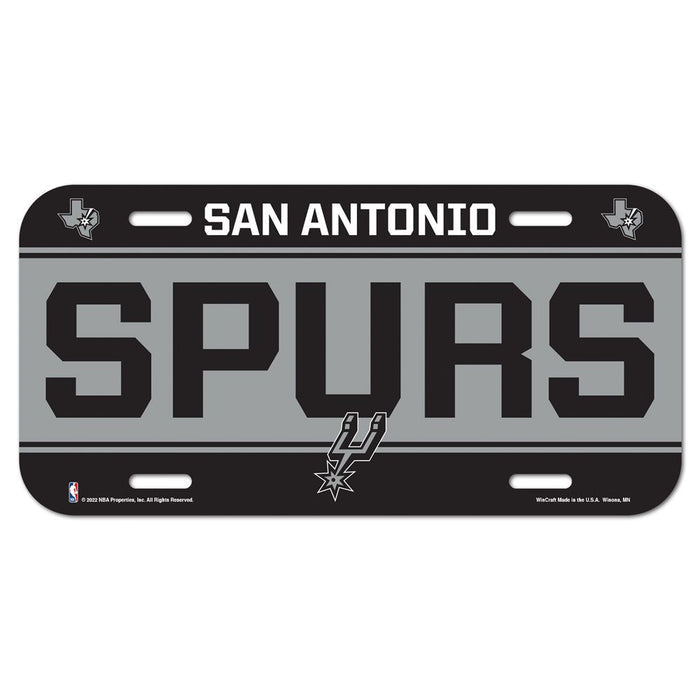 San Antonio Spurs License Plate Plastic-0
