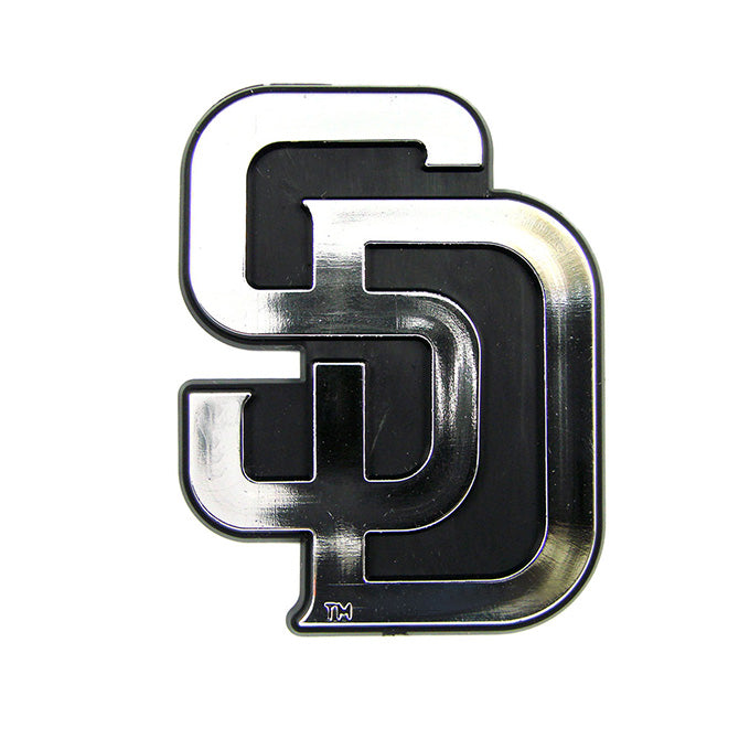 San Diego Padres Auto Emblem Silver Chrome-0