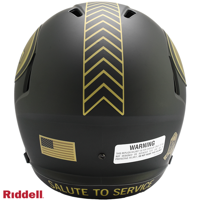 San Francisco 49ers Helmet Riddell Replica Full Size Speed Style Salute To Service 2025-2