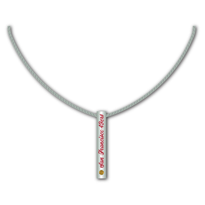 San Francisco 49ers Necklace Silver Bar-0