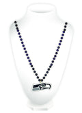 Seattle Seahawks Beads with Medallion Mardi Gras Style-0
