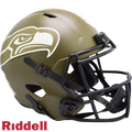 Seattle Seahawks Helmet Riddell Replica Full Size Speed Style Salute To Service-0