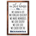 Seattle Seahawks Sign 11x17 Wood In This House-0