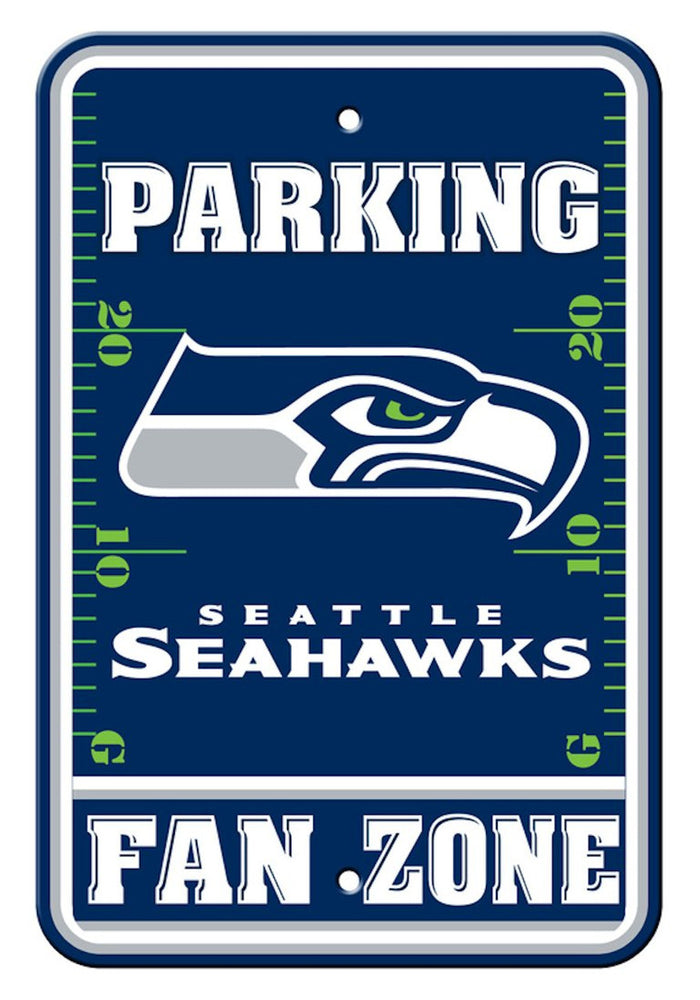 Seattle Seahawks Sign 12x18 Plastic Fan Zone Parking Style CO-0
