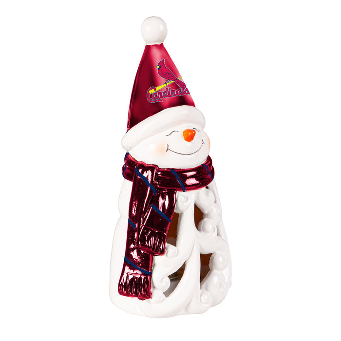 St. Louis Cardinals Statue 8 Inch LED Snowman-0