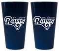 St. Louis Rams Glass Pint Lusterware Style Set of 2-0