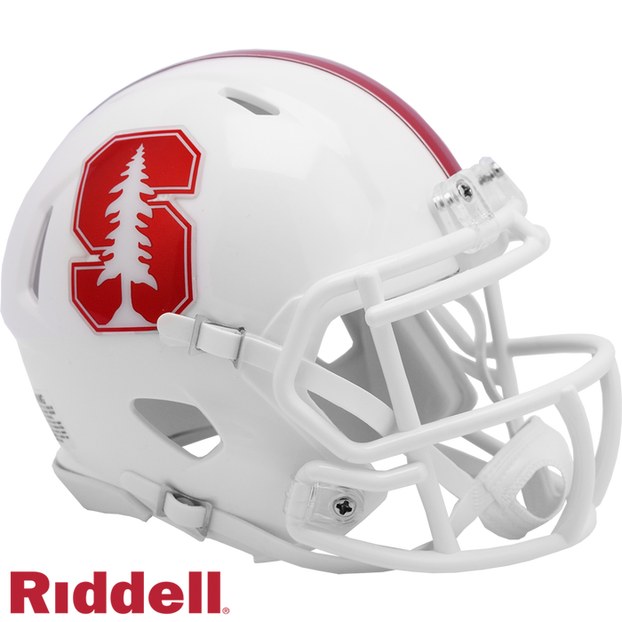 Stanford Cardinal Helmet Riddell Replica Mini Speed Style White-0