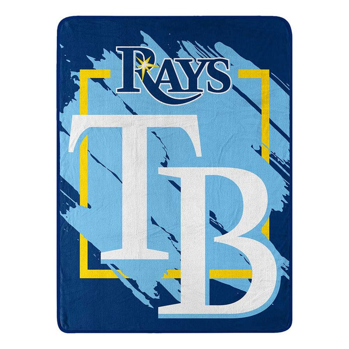 Tampa Bay Rays Blanket 46x60 Micro Raschel Dimensional Design Rolled-0