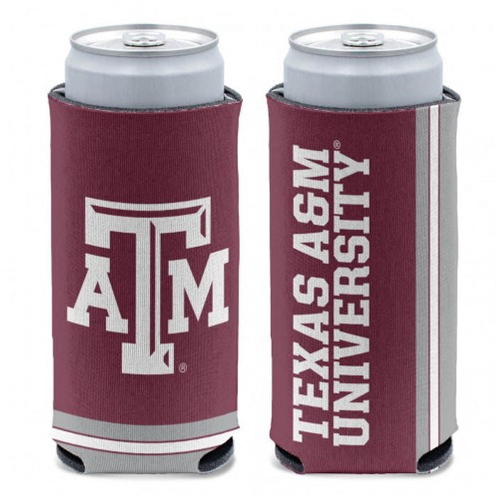 Texas A&M Aggies Can Cooler Slim Can Design-0