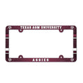 Texas A&M Aggies License Plate Frame Plastic Full Color Style-0