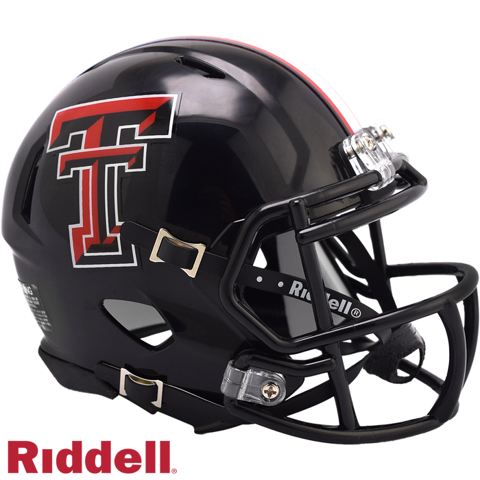 Texas Tech Red Raiders Helmet Riddell Replica Mini Speed Style Black-0