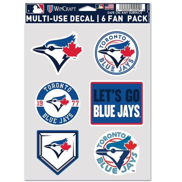 Toronto Blue Jays Decal Multi Use Fan 6 Pack-0