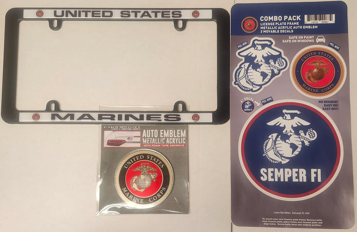 US Marine Auto Accessory Combo Kit-0