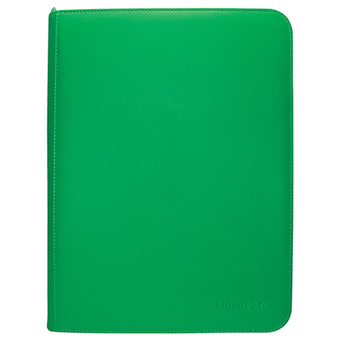 Vivid 9 Pocket Zippered PRO-Binder Green-0