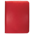 Vivid 9 Pocket Zippered PRO-Binder Red-0